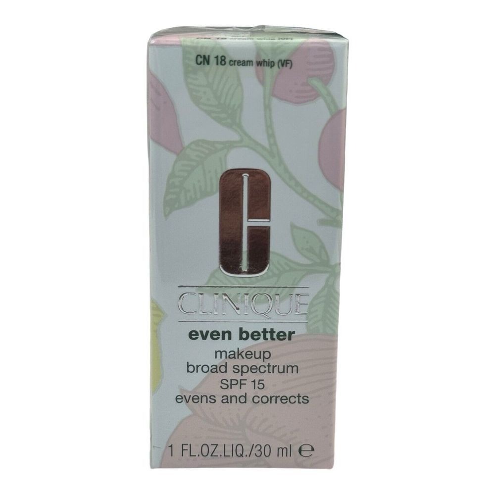 Clinique Even Better Makeup Broad Spectrum SPF 15 CN 18 Cream Whip 1oz/30ml NIB